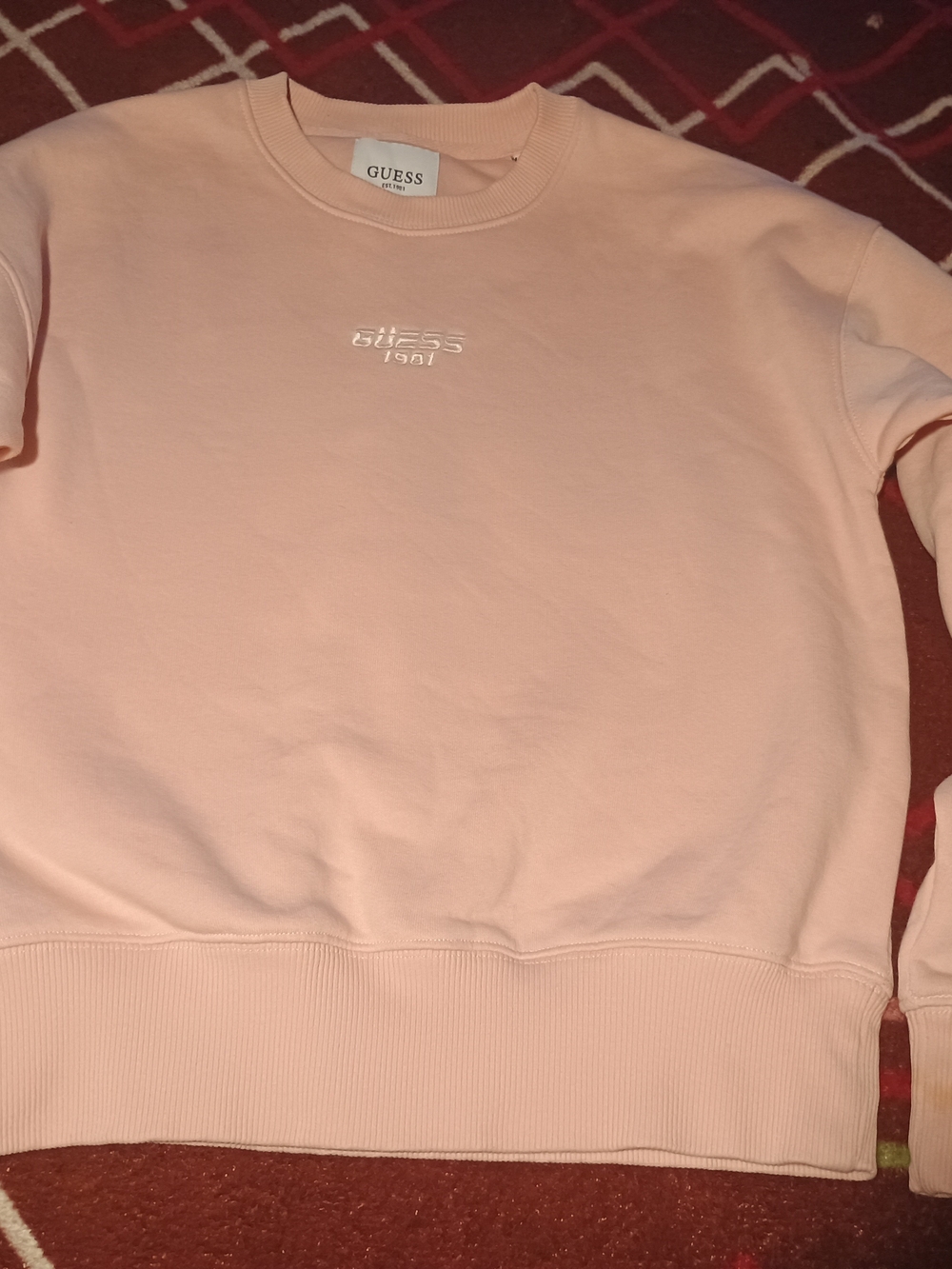 GUESS Women's Crewneck Sweatshirt in Light Pink